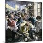 Garment Workers in a Crowded Sweatshop, an Evasion of Factory Labor Regulations, c.1890-null-Mounted Giclee Print