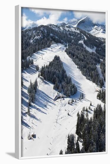 Garmisch-Partenkirchen, Hausberg, Kreuzwankl, Kreuzwanklbahn, Ski Slope-Frank Fleischmann-Framed Photographic Print