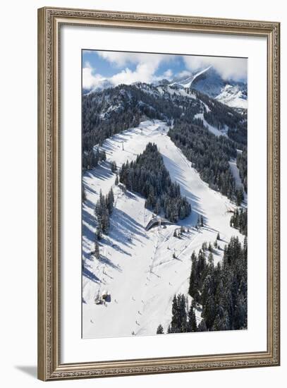 Garmisch-Partenkirchen, Hausberg, Kreuzwankl, Kreuzwanklbahn, Ski Slope-Frank Fleischmann-Framed Photographic Print