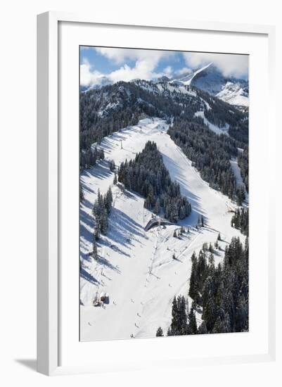 Garmisch-Partenkirchen, Hausberg, Kreuzwankl, Kreuzwanklbahn, Ski Slope-Frank Fleischmann-Framed Photographic Print