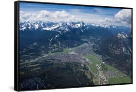 Garmisch-Partenkirchen, Wetterstein Mountains, Wank, Kramer, Burgrain-Frank Fleischmann-Framed Stretched Canvas