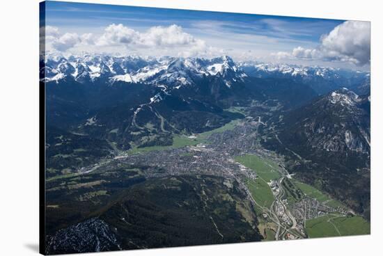 Garmisch-Partenkirchen, Wetterstein Mountains, Wank, Kramer, Burgrain-Frank Fleischmann-Stretched Canvas