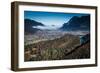 Garmisch-Partenkirchen with Rissersee, Autumn, Aerial Shots, Bavaria, Germany-Frank Fleischmann-Framed Photographic Print