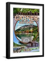 Garner State Park Montage, Texas - Casa Grande-Lantern Press-Framed Art Print