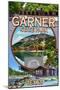 Garner State Park Montage, Texas - Casa Grande-Lantern Press-Mounted Art Print