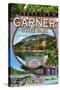 Garner State Park Montage, Texas - Casa Grande-Lantern Press-Stretched Canvas