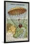 Garnerin Descending from a Balloon by Parachute, 1797-null-Framed Giclee Print