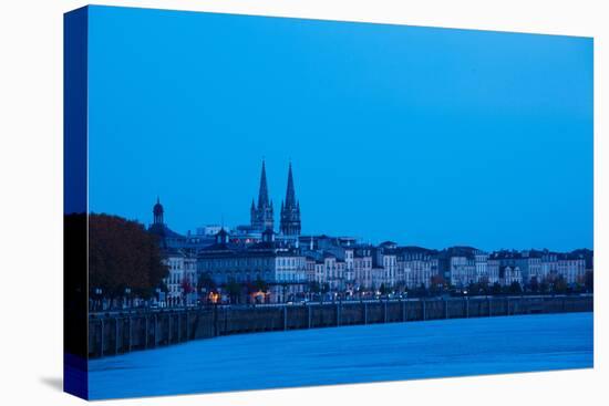 Garonne Riverfront at Dawn, Bordeaux, Gironde, Aquitaine, France-null-Stretched Canvas