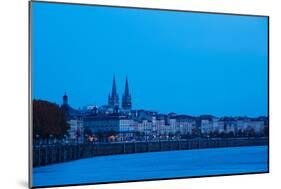 Garonne Riverfront at Dawn, Bordeaux, Gironde, Aquitaine, France-null-Mounted Premium Photographic Print