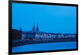 Garonne Riverfront at Dawn, Bordeaux, Gironde, Aquitaine, France-null-Framed Photographic Print