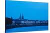 Garonne Riverfront at Dawn, Bordeaux, Gironde, Aquitaine, France-null-Stretched Canvas