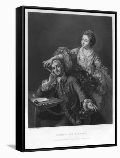 Garrick and His Wife, 1757-H Bourne-Framed Stretched Canvas