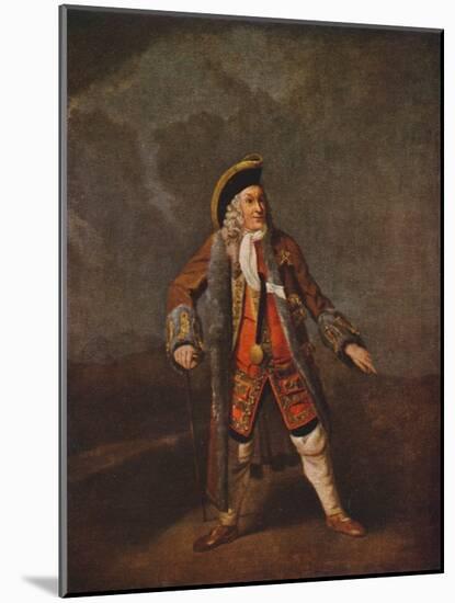 'Garrick as Lord Chalkstone', c1740 (1948)-Johan Zoffany-Mounted Giclee Print