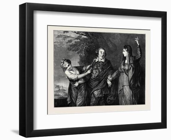 Garrick Between Tragedy and Comedy-Sir Joshua Reynolds-Framed Giclee Print