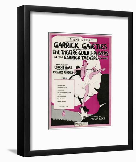 Garrick Gaieties Show-null-Framed Art Print