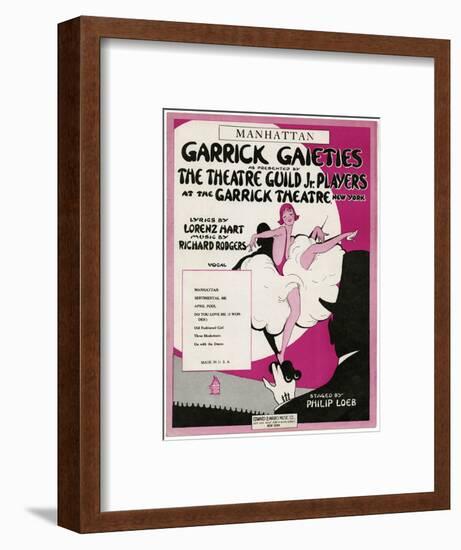 Garrick Gaieties Show-null-Framed Art Print