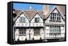 Garrick Inn and Harvard House, Stratford-Upon-Avon, Warwickshire, England-phbcz-Framed Stretched Canvas