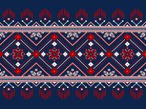 Vector Illustration of Ukrainian Folk Seamless Pattern Ornament. Ethnic Ornament-GarryKillian-Art Print