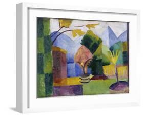 Garten Am Thuner See, 1913-Auguste Macke-Framed Giclee Print