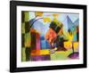 Garten am Thuner See-Auguste Macke-Framed Art Print