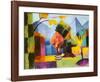 Garten am Thuner See-Auguste Macke-Framed Art Print