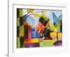 Garten am Thuner See-Auguste Macke-Framed Art Print