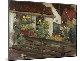 Garten mit Sonnenblumen. 1895-Max Liebermann-Mounted Giclee Print