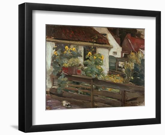 Garten mit Sonnenblumen. 1895-Max Liebermann-Framed Giclee Print