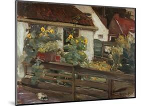 Garten mit Sonnenblumen. 1895-Max Liebermann-Mounted Giclee Print