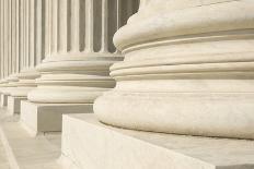 A Night Shot of the Front of the US Supreme Court in Washington, Dc.-Gary Blakeley-Framed Photographic Print