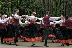 Traditional Latvian Folk Dancing, Near Riga, Baltic States-Gary Cook-Photographic Print