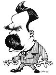 Friedrich Nietzsche, Caricature-Gary Gastrolab-Photographic Print