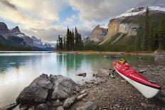 Canada, Alberta. Sea Kayak at Spirit Island, Maligne Lake, Jasper-Gary Luhm-Photographic Print