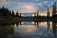 Washington, Mt. Baker Reflecting in a Tarn on Park Butte-Gary Luhm-Photographic Print