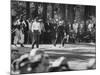 Gary Player on 14th Hole, Looking for His Drive-null-Mounted Photographic Print