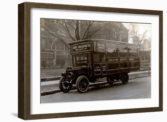 Gary Trucking Co. Moving Truck-null-Framed Art Print