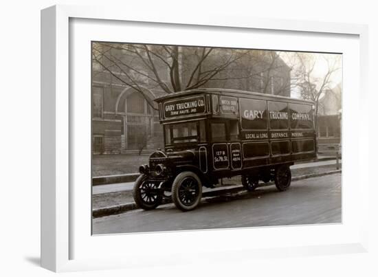 Gary Trucking Co. Moving Truck-null-Framed Art Print