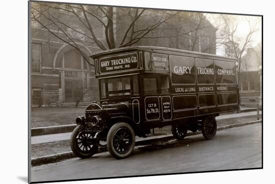 Gary Trucking Co. Moving Truck-null-Mounted Art Print