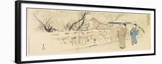 Garyo-Bai Plum in Kameido, December 1895-Ogata Gekko-Framed Giclee Print