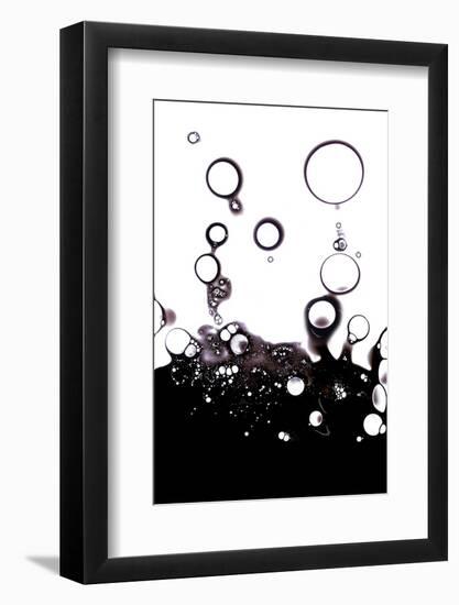 Gas Bubbles In Oil-Crown-Framed Photographic Print