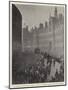 Gas Explosion in the Strand, Funeral Procession of Fireman Sprague Leaving Headquarters-null-Mounted Giclee Print