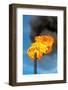 Gas Flaring. Burning of Associated Gas at Oil Production.-Leonid Ikan-Framed Photographic Print