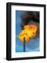 Gas Flaring. Burning of Associated Gas at Oil Production.-Leonid Ikan-Framed Photographic Print