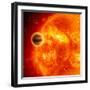 Gas-Giant Exoplanet Transiting Across the Face of Its Star-Stocktrek Images-Framed Premium Photographic Print