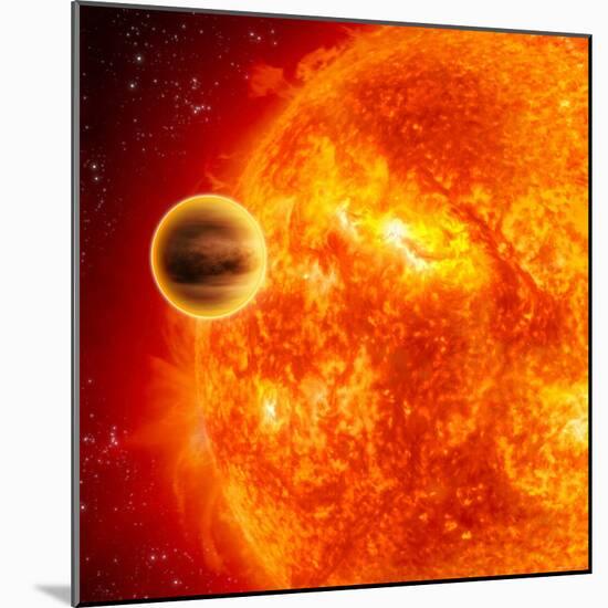 Gas-Giant Exoplanet Transiting Across the Face of Its Star-Stocktrek Images-Mounted Photographic Print