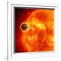 Gas-Giant Exoplanet Transiting Across the Face of Its Star-Stocktrek Images-Framed Photographic Print