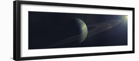 Gas Giant Orbiting Sirius Star Along with Four Moons-Stocktrek Images-Framed Photographic Print