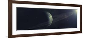 Gas Giant Orbiting Sirius Star Along with Four Moons-Stocktrek Images-Framed Photographic Print