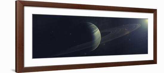 Gas Giant Orbiting Sirius Star Along with Four Moons-Stocktrek Images-Framed Photographic Print