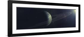 Gas Giant Orbiting Sirius Star Along with Four Moons-Stocktrek Images-Framed Photographic Print